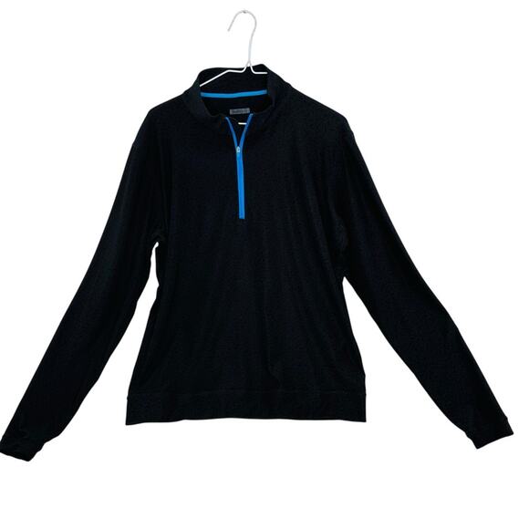 Swag Golf Stacked Skulls Performance Quarter-Zip Sweater in Black size Medium - Picture 3 of 8